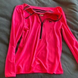 PINK Victoria's Secret Fitted Zippered Sailor Collar Top